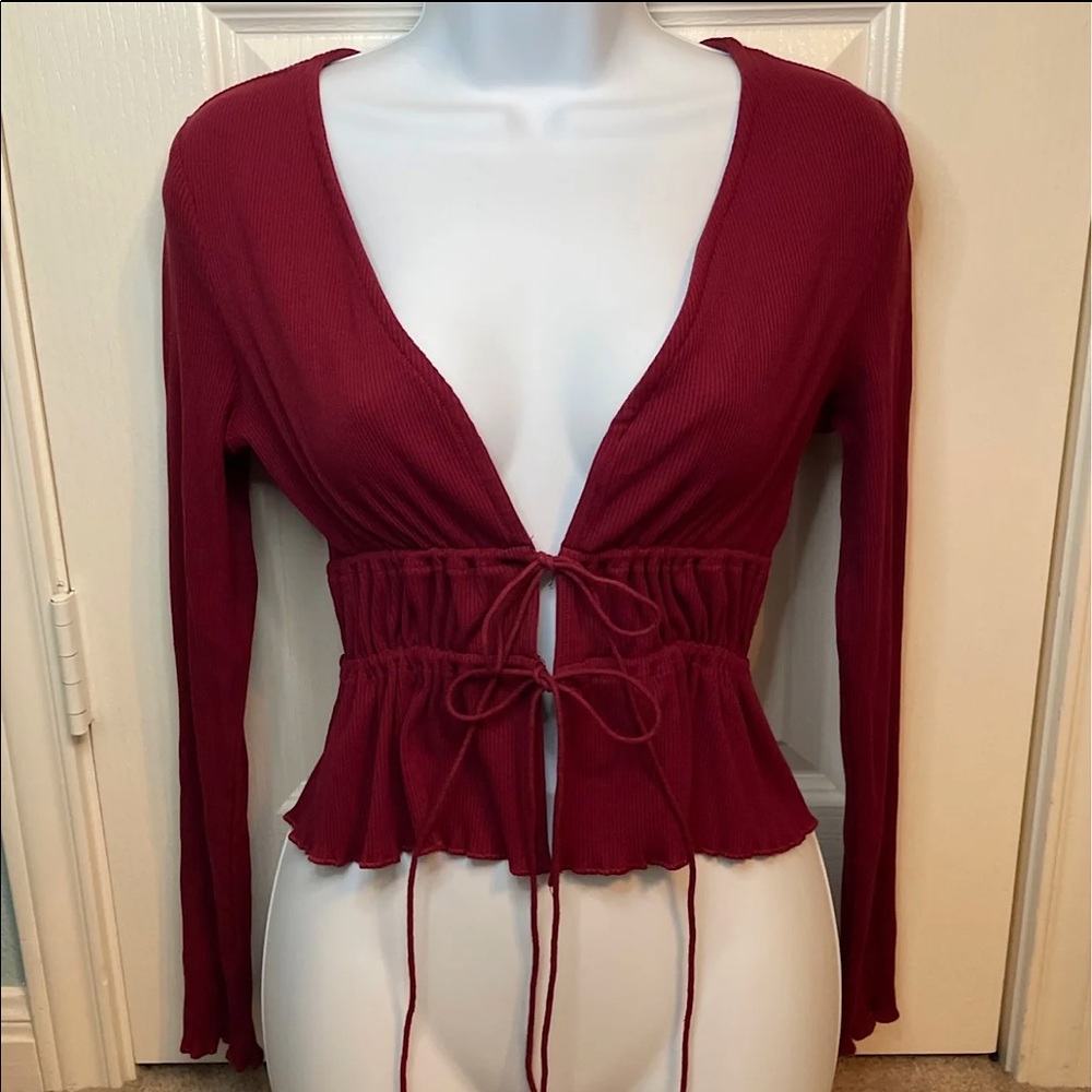 Cry Baby Ribbed Tie Top